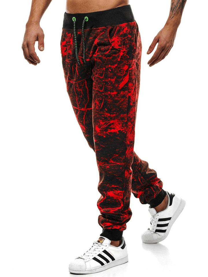 Men'S Slim Ladder Cloud Printed Fashion Street Pants