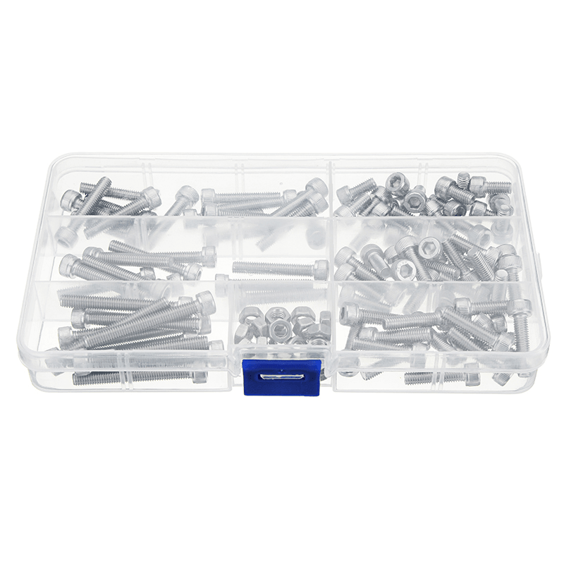 Suleve‚Ñ¢ M5SH3 110Pcs M5 Stainless Steel 10-40Mm Hex Socket Cap Screw Allen Bolt Assortment Kit