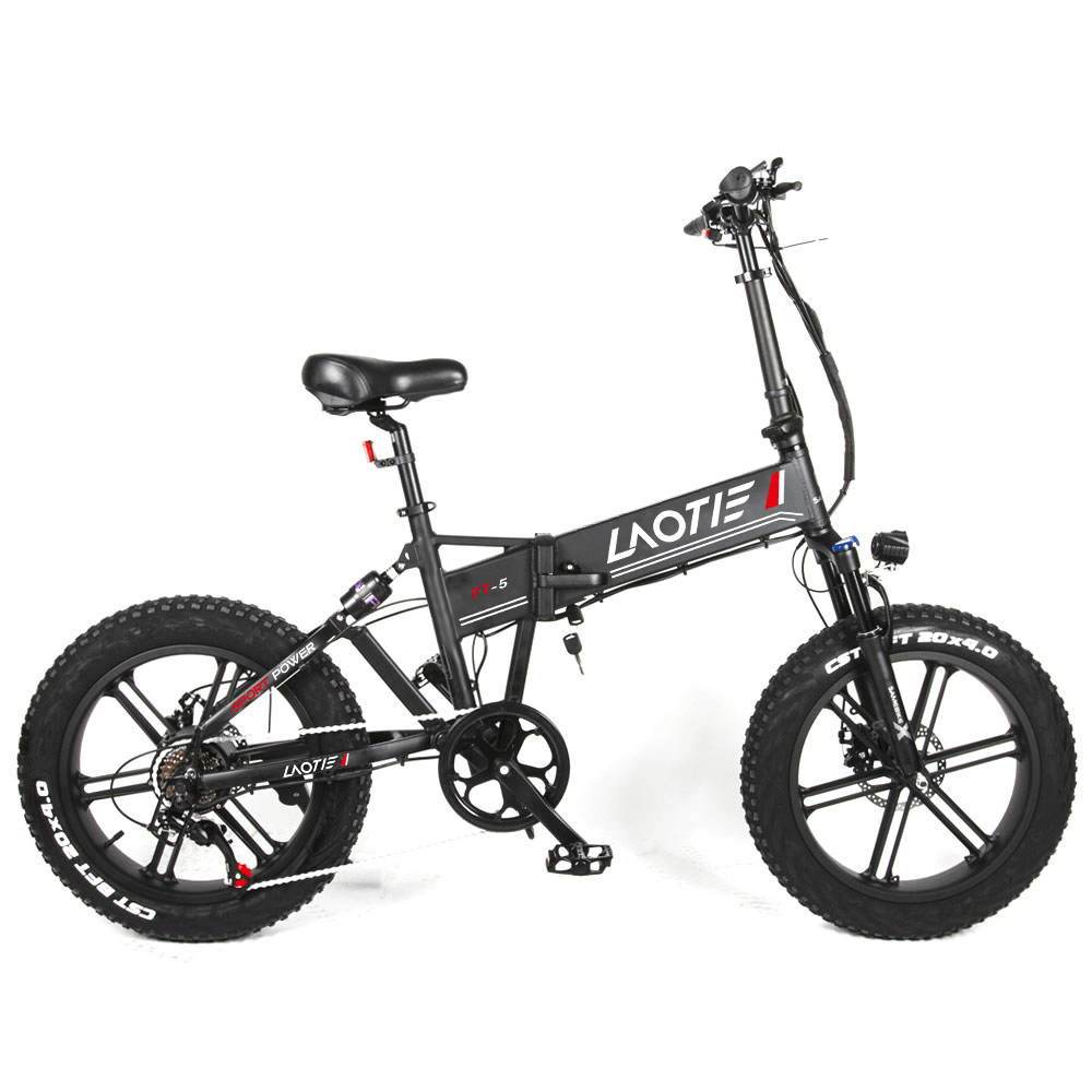 LAOTIE¬Æ FT5 20In Fat Tire 48V 10Ah 500W Folding Electric Moped Bike 35Km/H Top Speed 80-90Km Mileage E-Bike - MRSLM