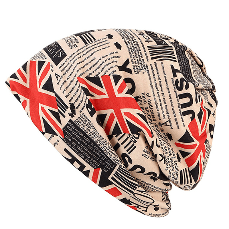 Flag Pattern Daul Use Milk Silk Skullies Beanies Cap