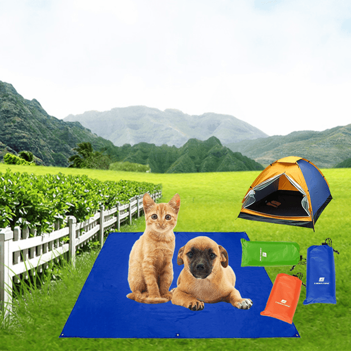 210T Waterproof Mat Polyester 20.6X11.5Cm Beach Picnic Camping Mat Folding Travel Rug