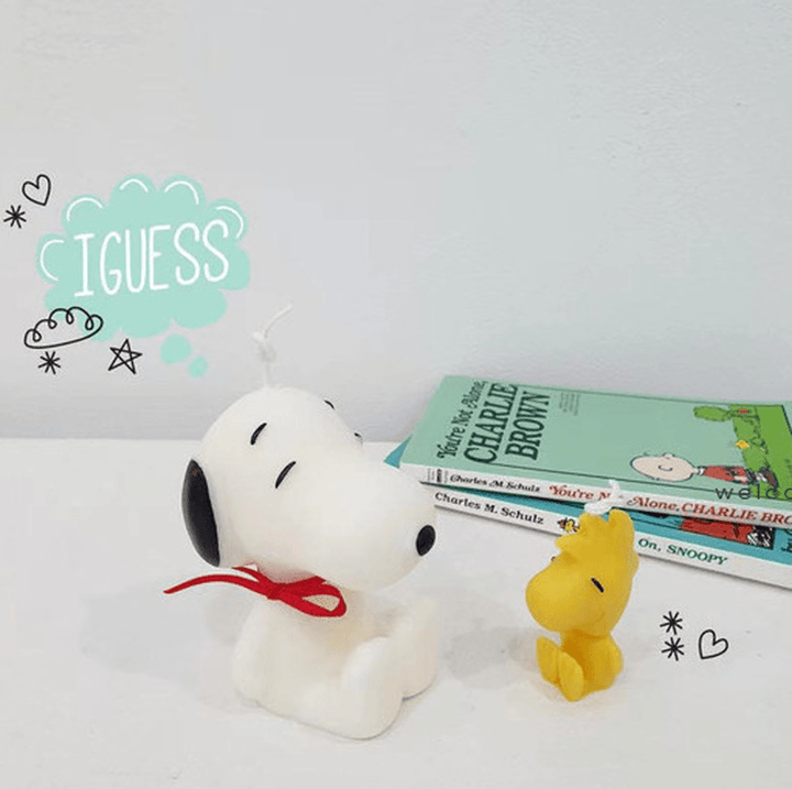 Ins Wind Cartoon Little White Dog Bird Scented Candle Handmade Material Silicone Mold