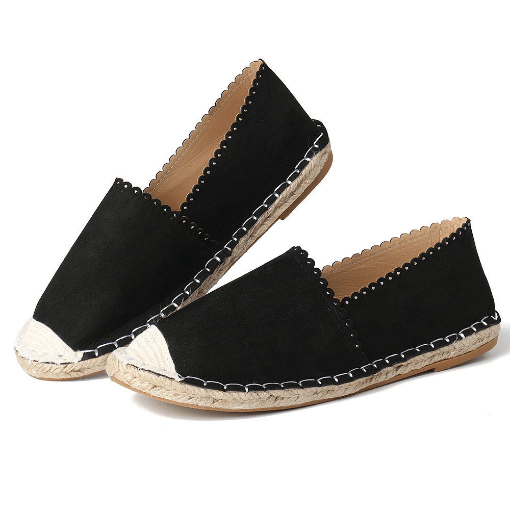 Women Casual Comfy Breathable Espadrille Flat Slip on Flats