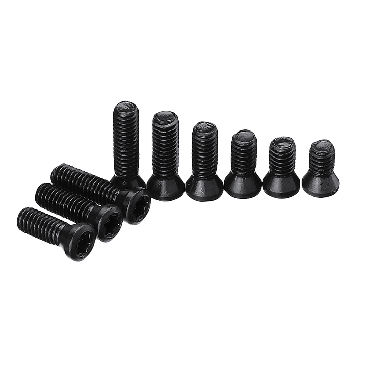 Suleve™ M4CT1 50Pcs M4 Insert Torx Screw Carbon Steel for Replaces Carbide Inserts CNC Lathe Tool