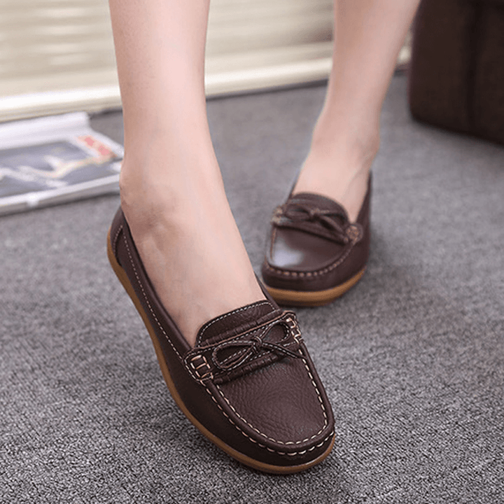 Women Flat Slip on Casual Soft Outdoor round Toe Flat Loafers Shoes