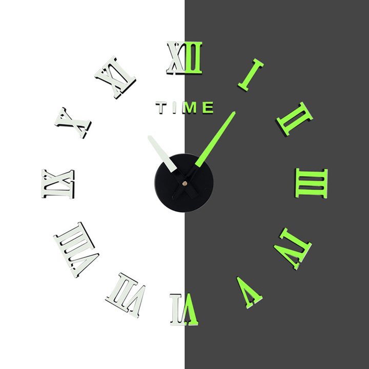 12V Digital Large Wall Clock Home Decoration DIY Mirror Wall Clock Sticker Vinyl Modern Design Clock on the Wall for Living Room