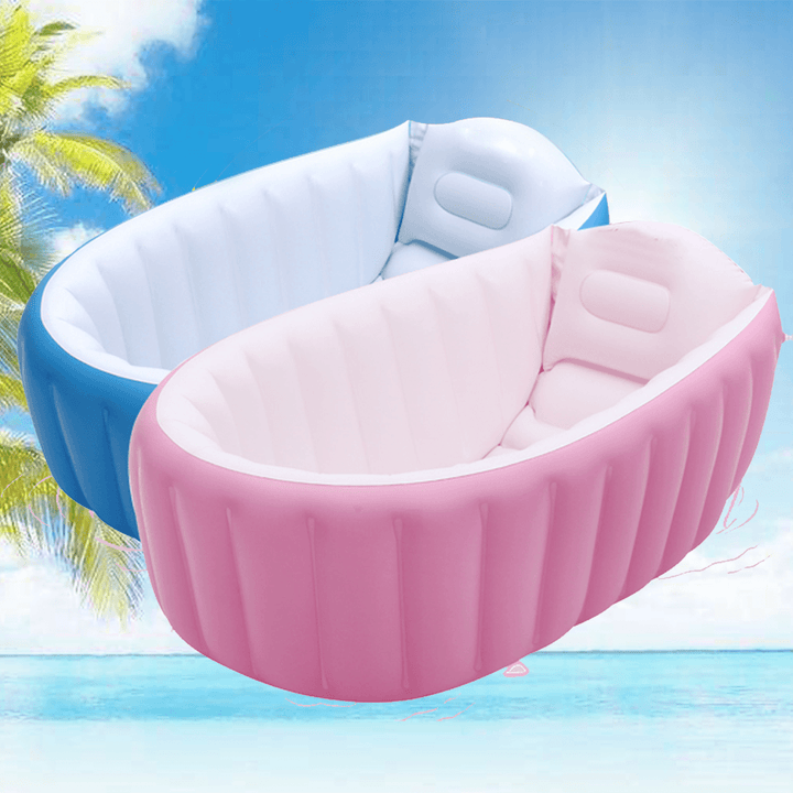 Portable Inflatable Bathtub for Babies Kid Baby Bath Thickening Folding