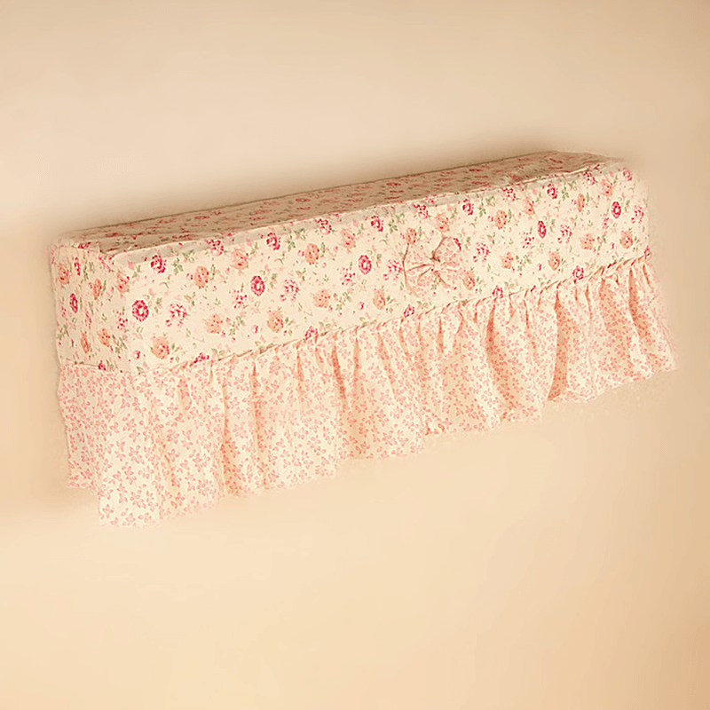 Cotton Air Conditioning Cover Butterfly Flower Pattern Hanging Cover Cloth Dust Cover