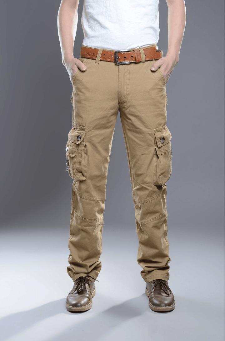 Spring and Autumn Foreign Trade Men'S Workwear Pure Cotton New Casual Pants Men'S Multi-Pocket Workwear Pants Sports Cross-Border Communication