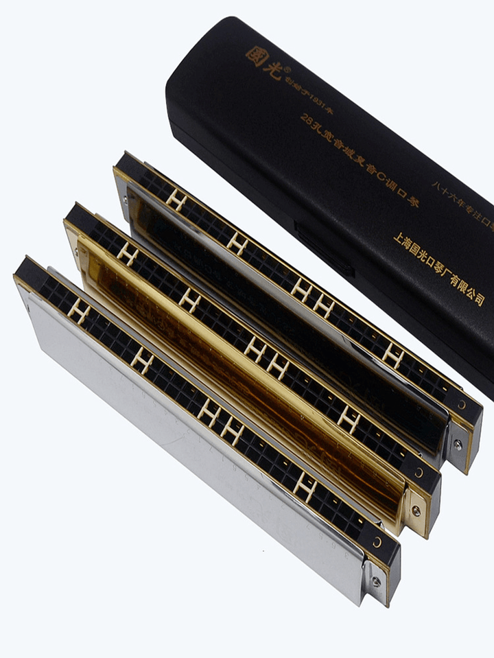 Guoguang Harmonica 2-Hole Wide-Range Polyphony C Keyself-Taught Harmonicaprofessional Playing Harmonica