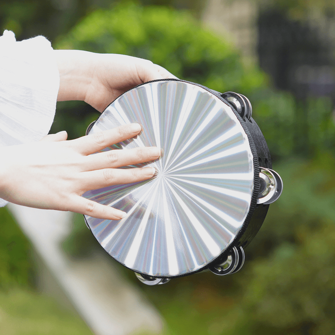 Laser Double-Row Hand Tambourine Hand Drumming Orff Instruments Dance Performance Tambourine Early Childhood Primary School Music Teaching Aids