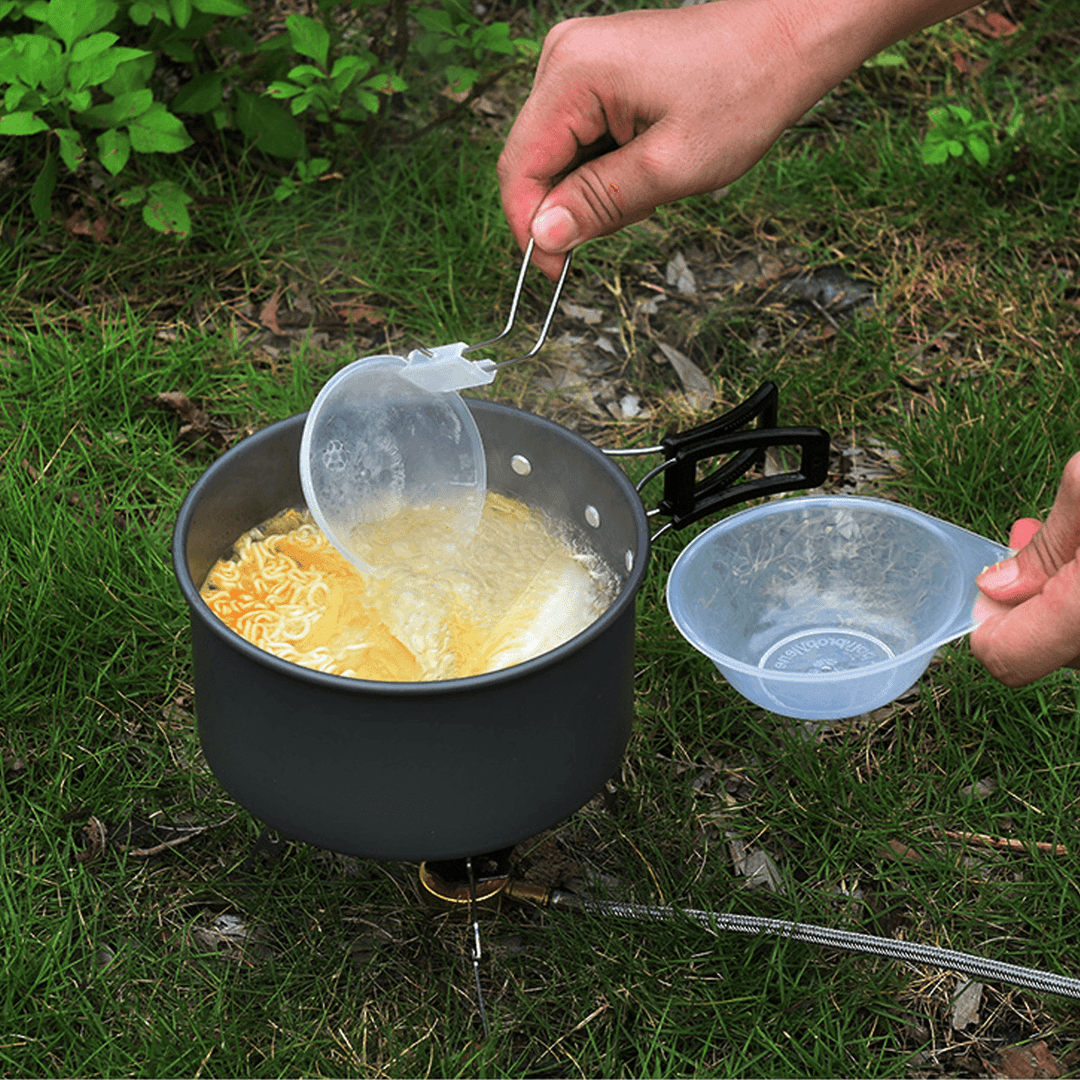 9PCS Aluminum Alloy Camping Pot Cookware Pans Kettle Set Portable Outdoor Camping Cookware