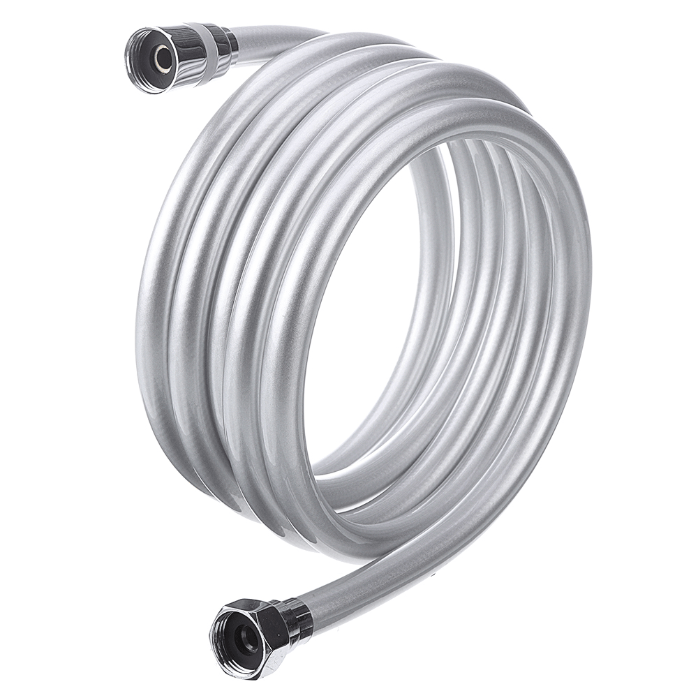 1.5/2/3M 1/2'' PVC Smooth High Pressure Water Shower Hose 360 Degree Swivel Long Hose for Bath Handheld Shower Head