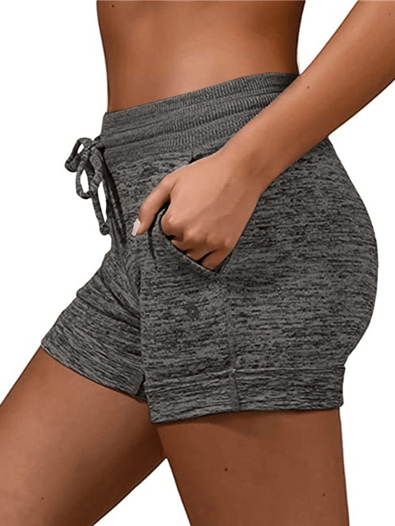 Women Casual Elastic Waist Cycling Pants Summer Sports Shorts