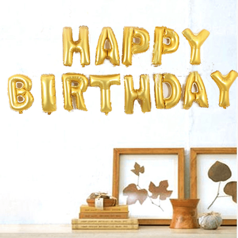 16 Inch Golden Foil Alphabet Balloons Letters Happy Birthday Party Decor