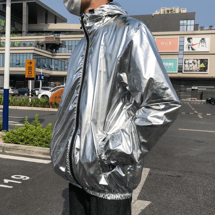 Gold and Silver Reflective Laser Show Shiny Jacket