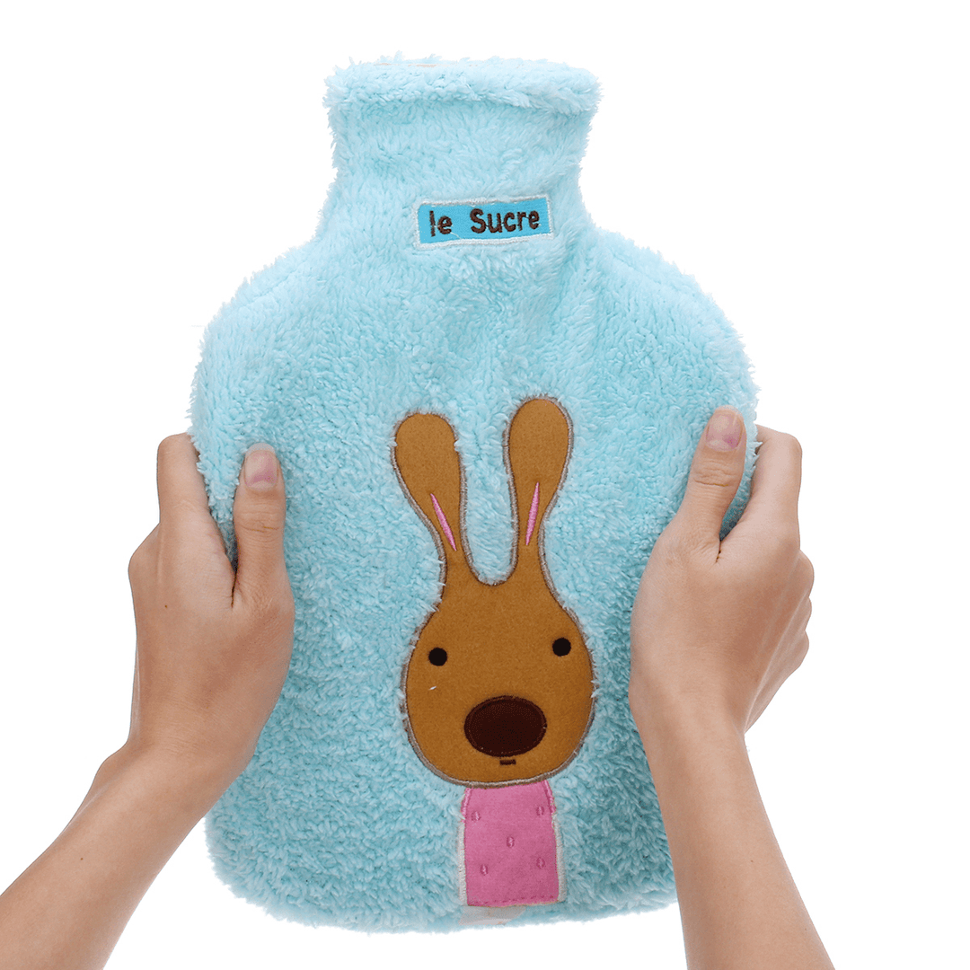 34X22Cm Portable Hot Water Bottle Bag Creative Cute Cartoon Rabbit Hand Warmer