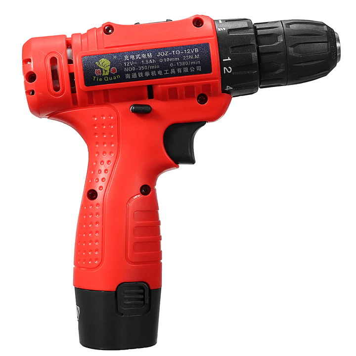 110V-240V Cordless Electric Screwdriver 1 Battery 1 Charger Drilling Punching Power Tools