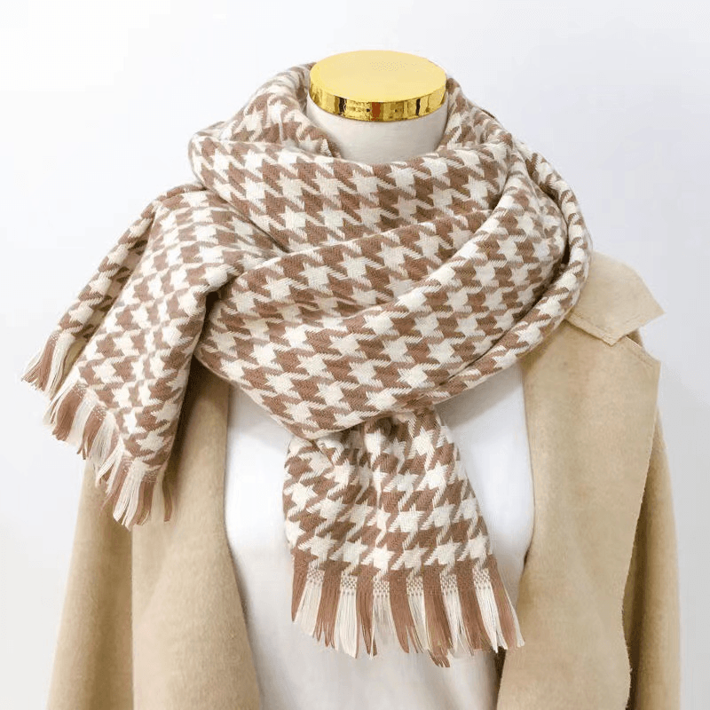 Imitated Wool All-Match Double-Sided Autumn and Winter Thickened Warm Scarf