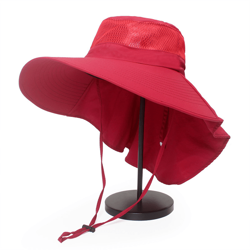 Hat Male Summer Sun Visor Fisherman Hat Outdoor Climbing Sun Hat Neck Guard Sun Hat Anti-Ultraviolet Fishing Hat