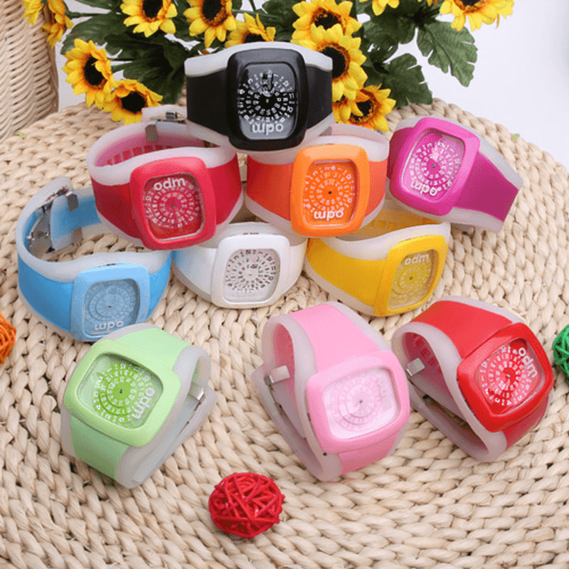 10 Colors ODM Sport Silica Gel Strap Wrist Watch Unisex