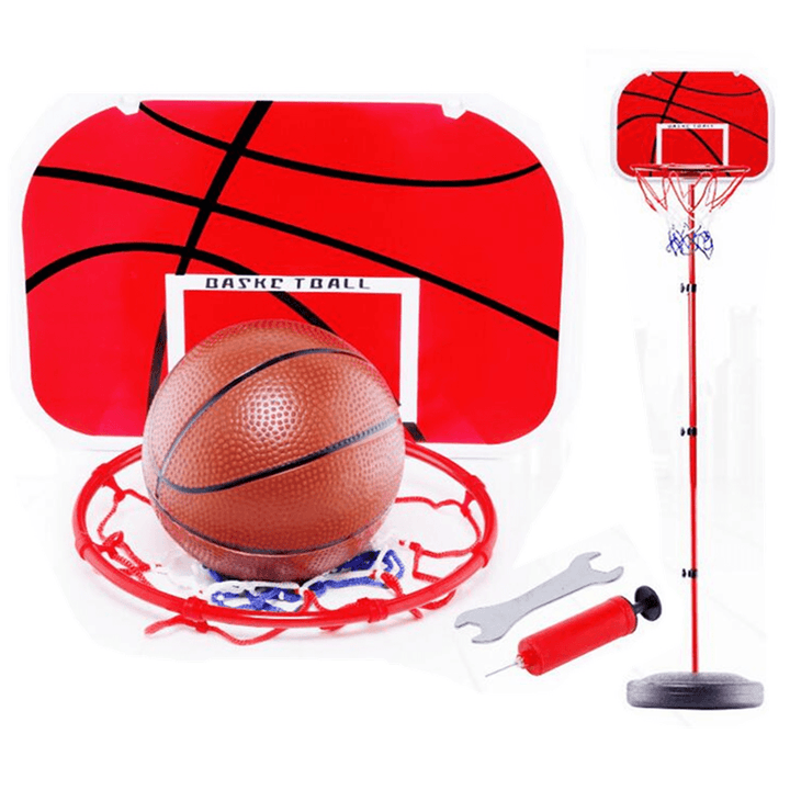 49-150Cm Adjustable Basketball Hoop Stand Basketball Backboard Mount Kids Toys Game with Basketball Air Pump