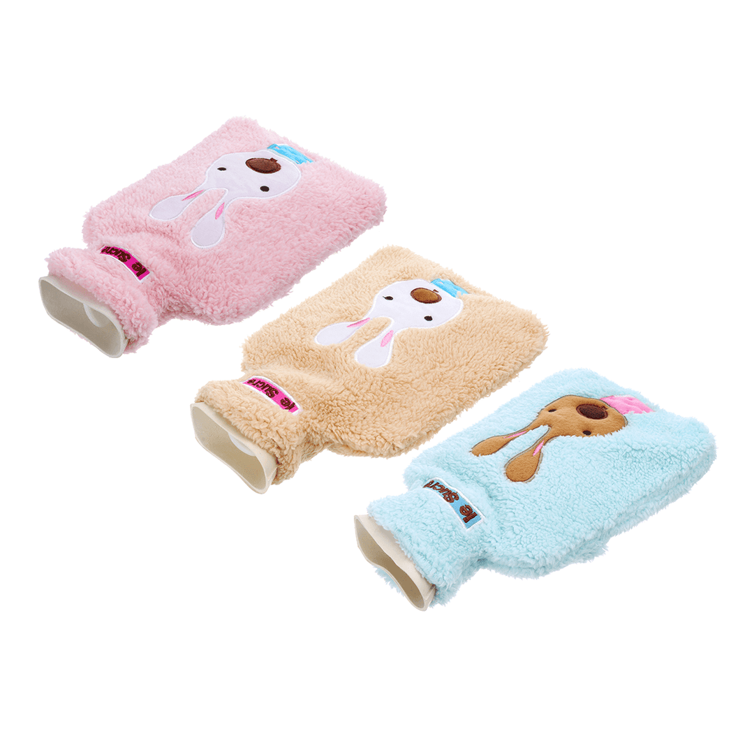 34X22Cm Portable Hot Water Bottle Bag Creative Cute Cartoon Rabbit Hand Warmer