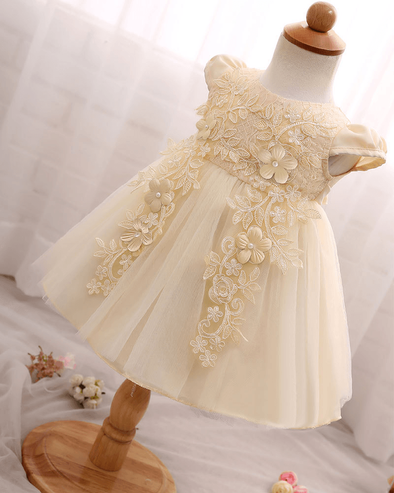 Foreign Trade Hot New Baby Baby Dress, Flower Child Skirt Inlaid Bead Princess Dress Skirt Can Wholesale