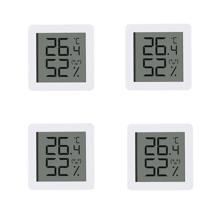 4Pcs XIAOMI Miaomiaoce Mini Version Electric Thermometer Hygrometer LCD Display High-Precision Temperature Humidity Sensor