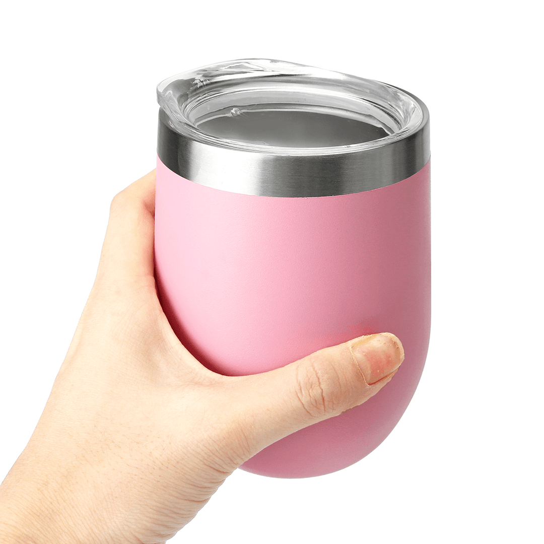 360ML Egg Vacuum Cup Cocktail W-Ine Glass 12Oz Stainless Steel Insulated Tumbler