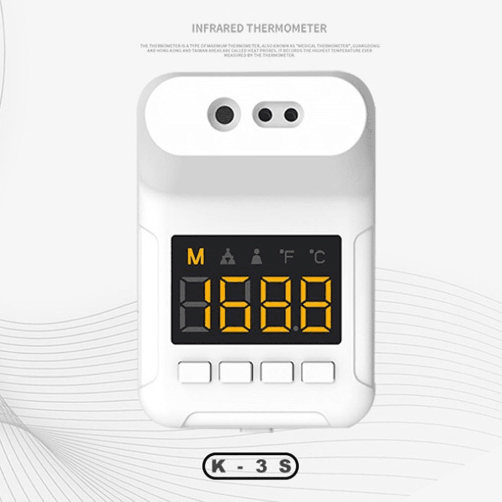 K3S Contactless Electronic Infrared Body Object Thermometer Wall-Mounted Fixed Temperature Infrared Forehead Thermometer