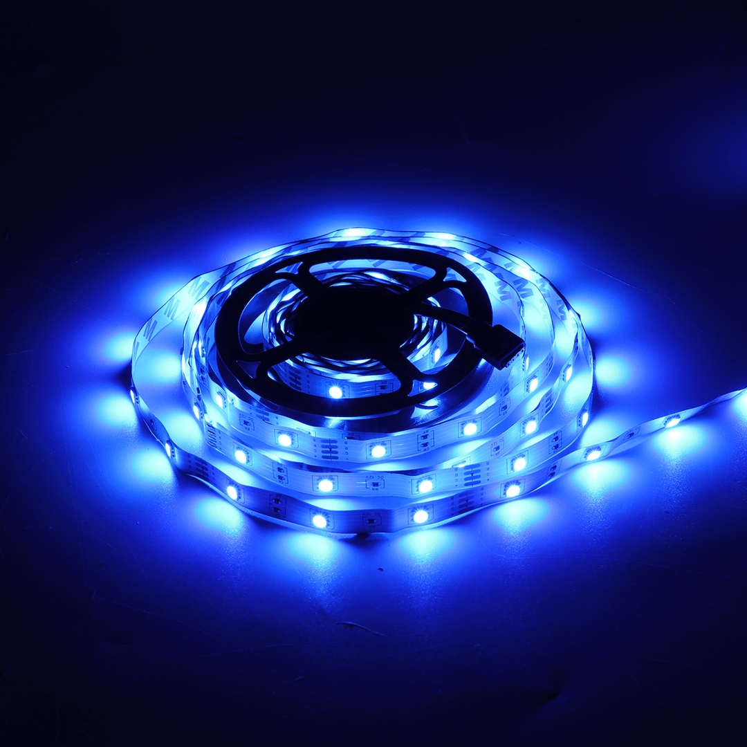 5M LED Light Strip Flexible Lamp 5050 SMD 44-Key Remote Controller RGB Colorful Changing String Lights Home Bedroom Lighting