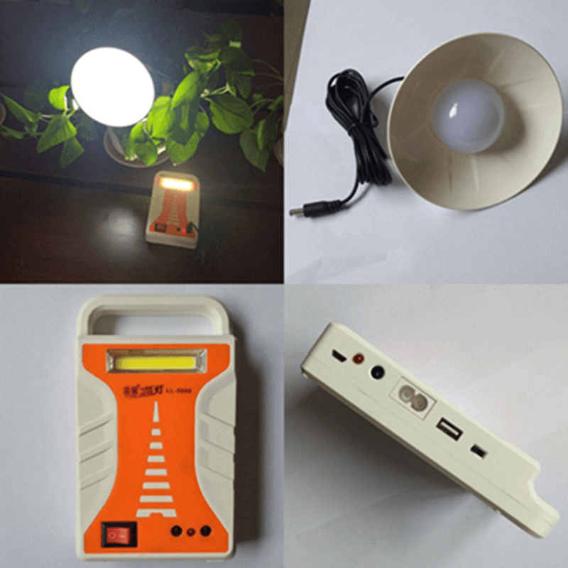 COB+14SMD LED Outdoor Camping Light Portable USB Solar Charging 3000Mah Battery Searchlight with Power Bank Function