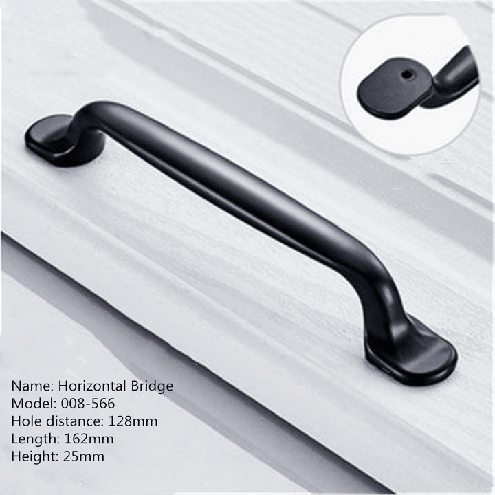 Aluminum Alloy Black Handles for Furniture Cabinet Knobs and Handles Kitchen Handles Drawer Knobs Cabinet Pulls Cupboard Handles Knobs - MRSLM