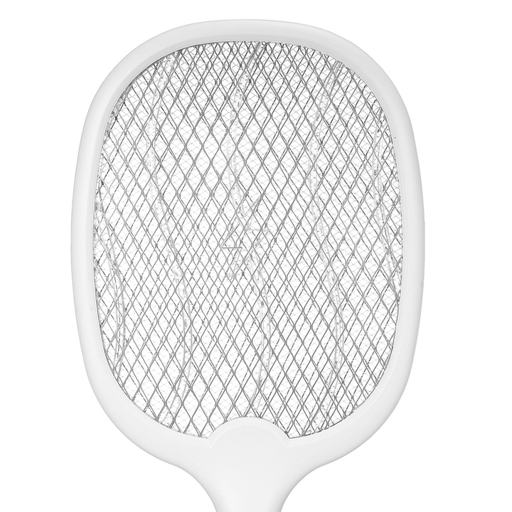 2 in 1 Electronic Fly Swatter Three-Layer Large Grid Intelligent Electric Mosquito Swatter with LED Light 1200Mah 3500V USB Rechargeable