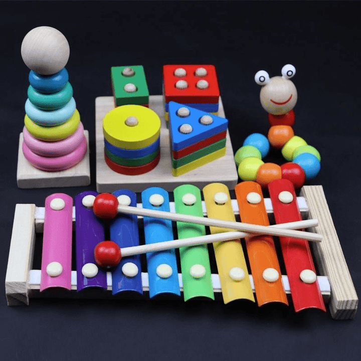 Xylophone Children Eight Tone Small Hand Knocking on the Piano