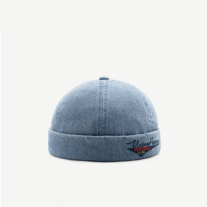 Hat Men'S Four Seasons Wash Denim Melon Skin Hat Street Hip Hop Landlord Hat Personality Fashion Retro Beauty