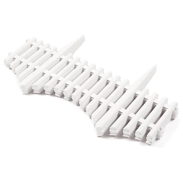 6PCS PVC Plastic White Fence Courtyard Indoor European Style for Garden Vegetable Driveway