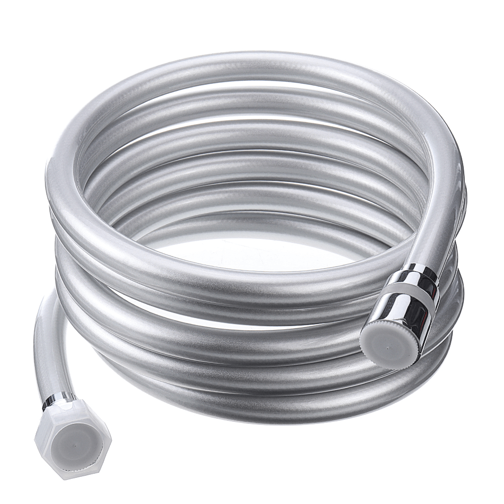 1.5/2/3M 1/2'' PVC Smooth High Pressure Water Shower Hose 360 Degree Swivel Long Hose for Bath Handheld Shower Head