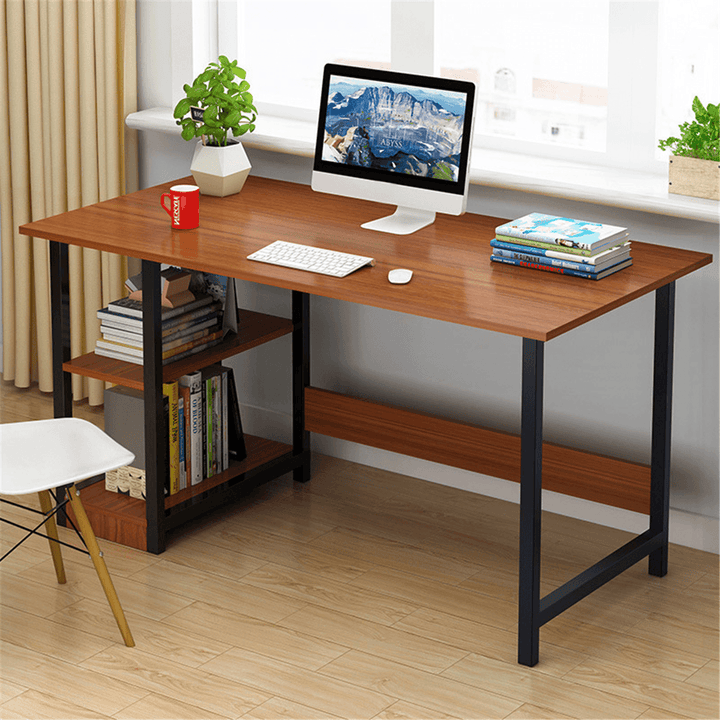 Writing Study Table Computer Desk PC Office Home Workstation Book Shelf Wooden