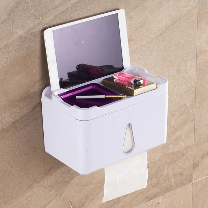 Waterproof Toilet Paper Tissue Holder Bathroom Tissue Box Dispenser