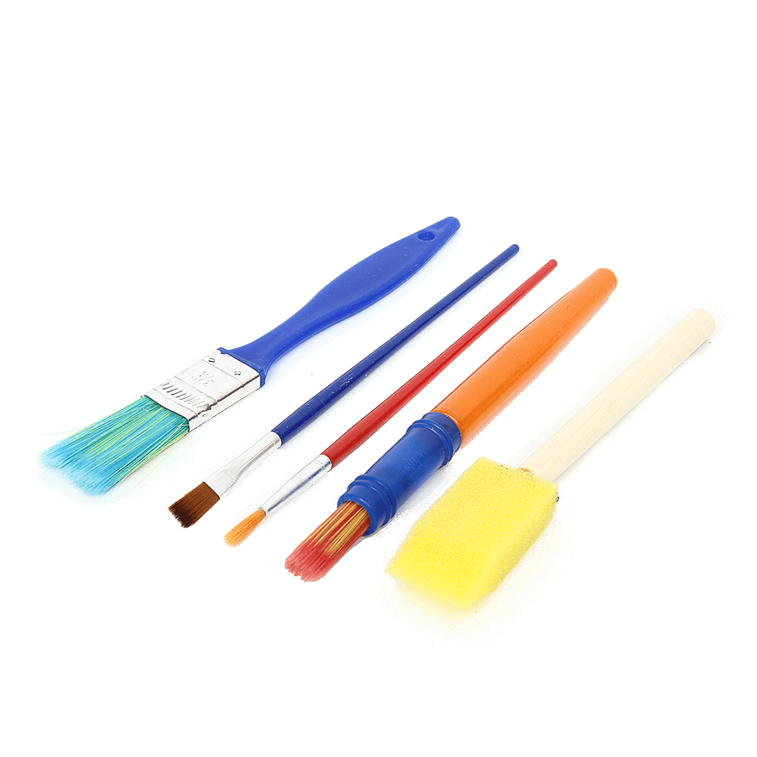 25Pcs Kids Painting Sponge Roller Brush Graffiti Pen Paint Drawing Toy DIY Tools