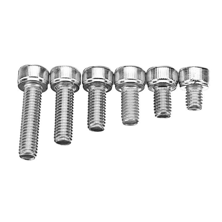 Suleve‚Ñ¢ M5SH1 60Pcs M5 Stainless Steel 6-20Mm Hex Socket Cap Head Screw Allen Bolt Assortment Kit