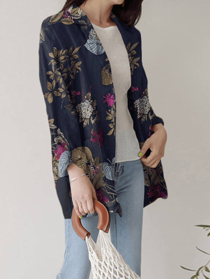 Women Full Sleeve Casual Loose Floral Printing Leisure Workwear Suit