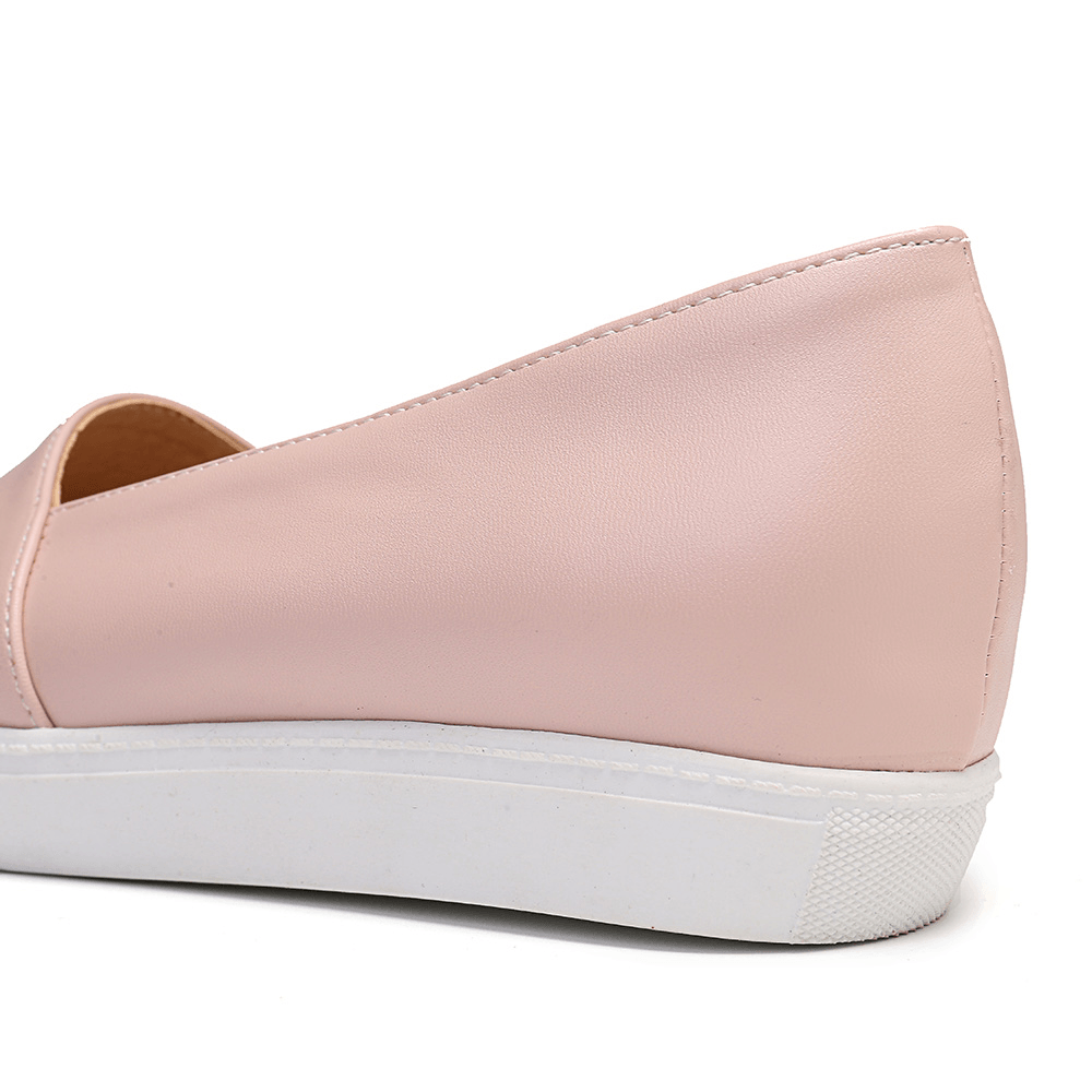 Women Casual Pure Color Stitching Flats