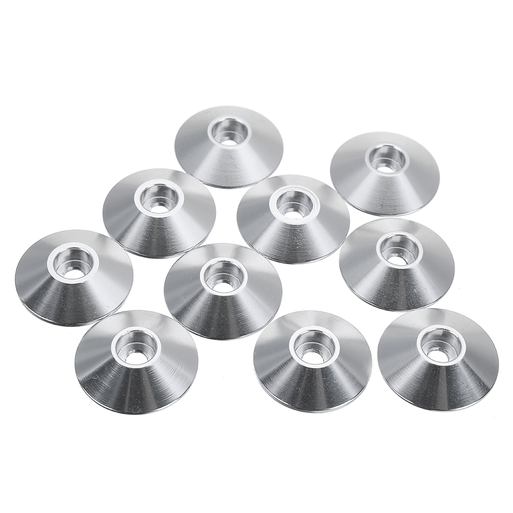 Suleve‚Ñ¢ M3AN10 10Pcs M3 Cap Head Screw Cup Washer Extra Large Gasket Aluminum Alloy Multicolor - MRSLM