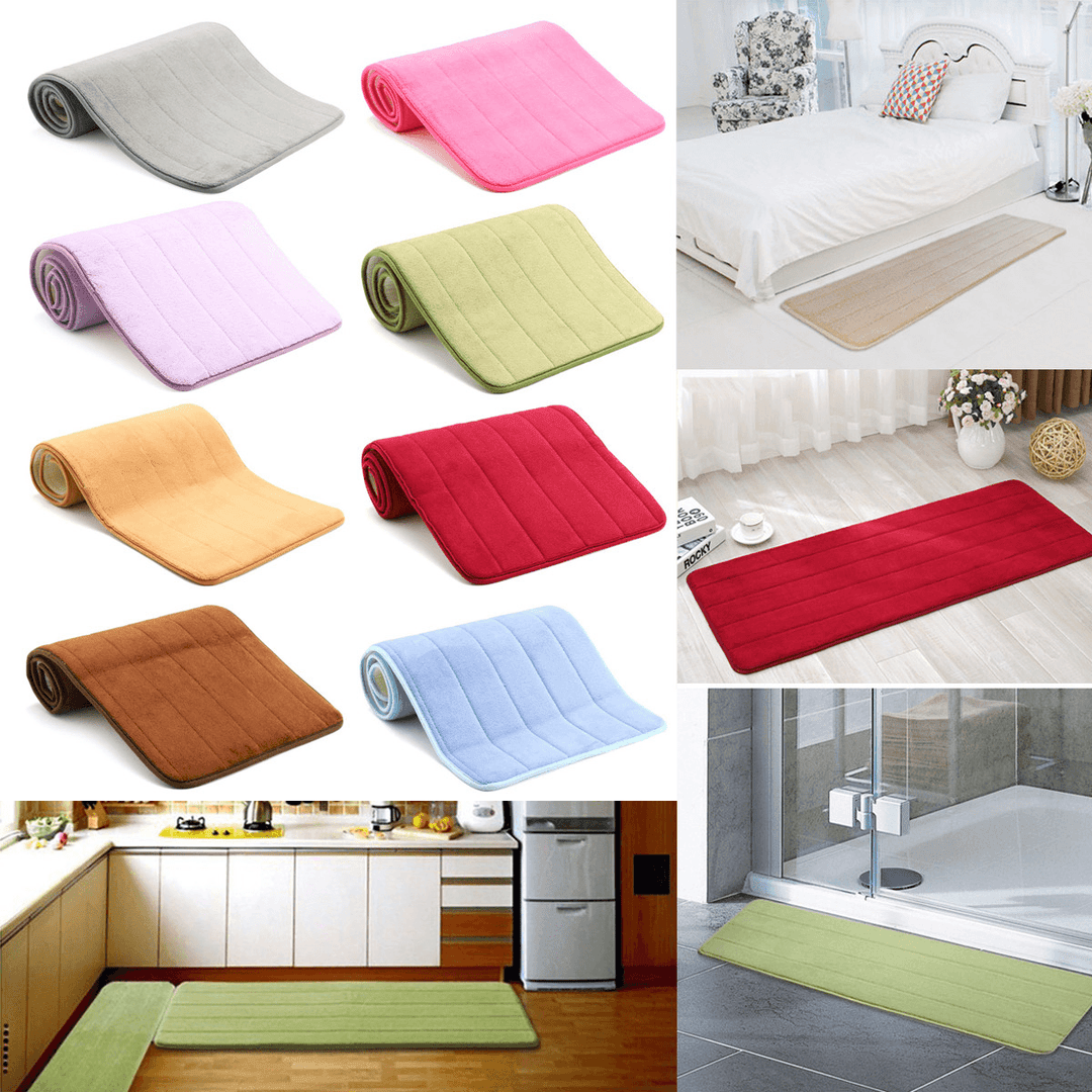 120X40Cm Absorbent Long Memory Foam Carpet Door Floor Mat Bedroom Bathroom Kitchen Bath Non Slip Rug