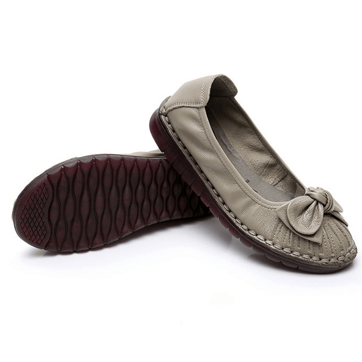 Women Bowknot Decor Comfy Non Slip Casual Loafers