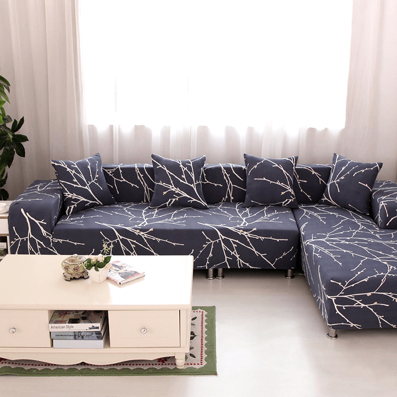 Textile Spandex Strench Sofa Chair Covers Printed Elastic Couch Cover Furniture Protector 4 Sizes