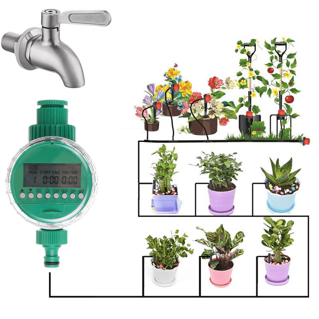 25M DIY Automatic Watering Clock Watering Irrigation System Garden Timer